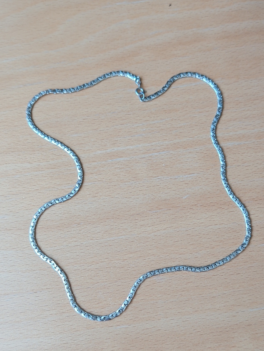 Vintage Sterling Silver Woven Chain Necklace